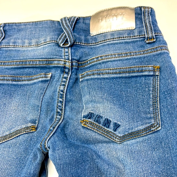 DKNY Kids Jeans Size 10 Skinny Stretchy Denim School Girls Thick Pockets High - Picture 3 of 11